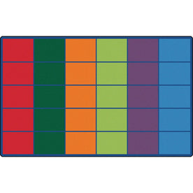 Carpets for Kids® Premium Colorful Rows Seating Rug - 12 ft x 90’’ Rectangle - Rugs & Mats