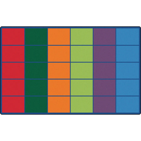 Carpets for Kids® Premium Colorful Rows Seating Rug - 12 ft x 90’’ Rectangle - Rugs & Mats
