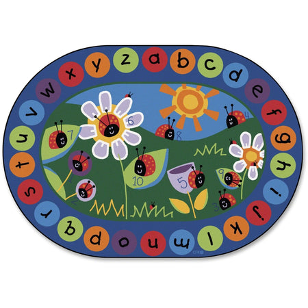 Carpets for Kids® Premium Ladybug Circletime Rug - Educational Oval - Rugs & Mats