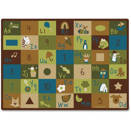 Carpets for Kids® Premium Learning Blocks Nature Design Rug - 100’’ x 70’’ - Rectangle - Rugs & Mats