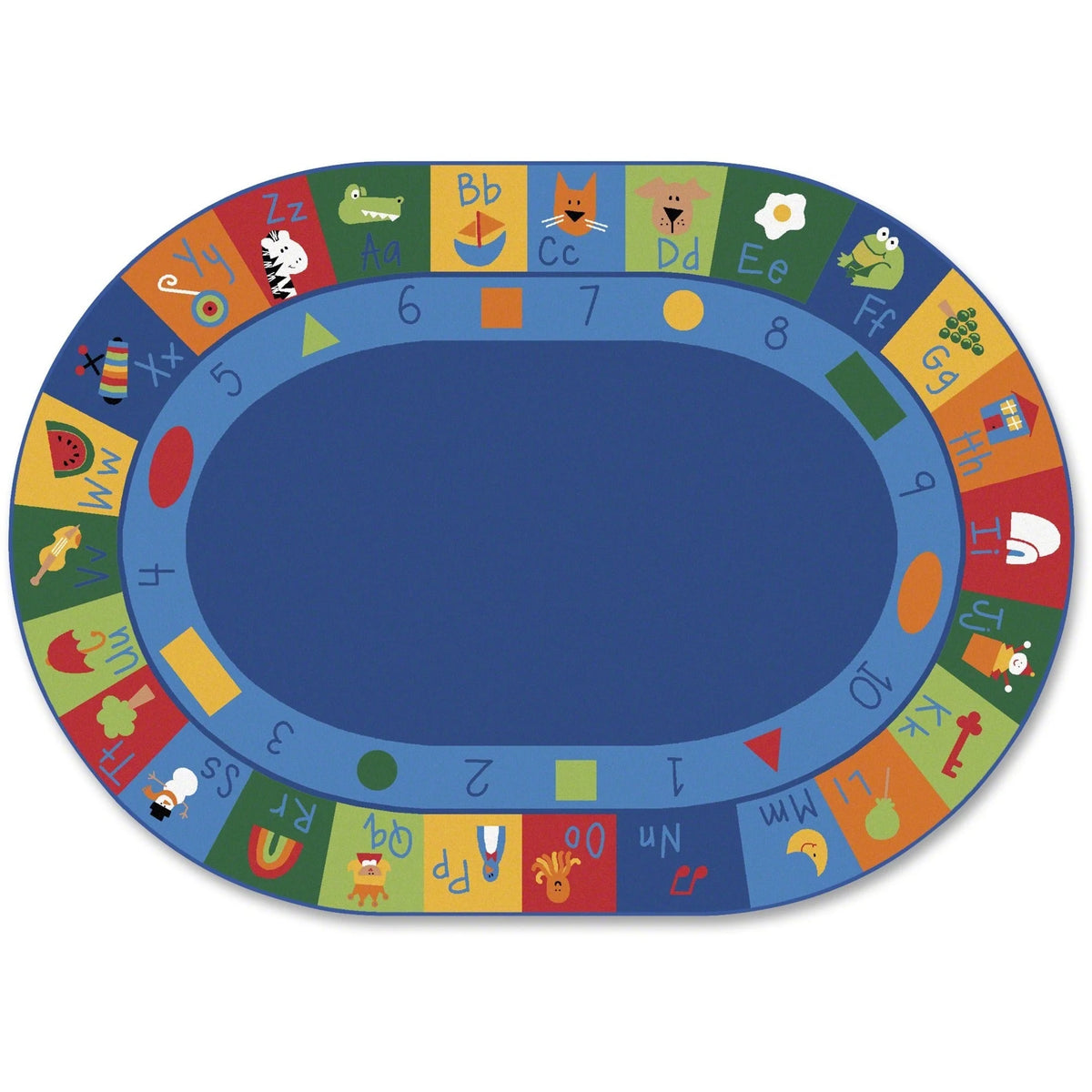 Carpets for Kids® Premium Learning Blocks Oval Seating Rug - Educational Kids - Rugs & Mats