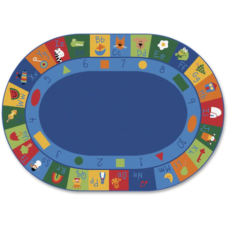 Carpets for Kids® Premium Learning Blocks Oval Seating Rug - Educational Kids - Rugs & Mats