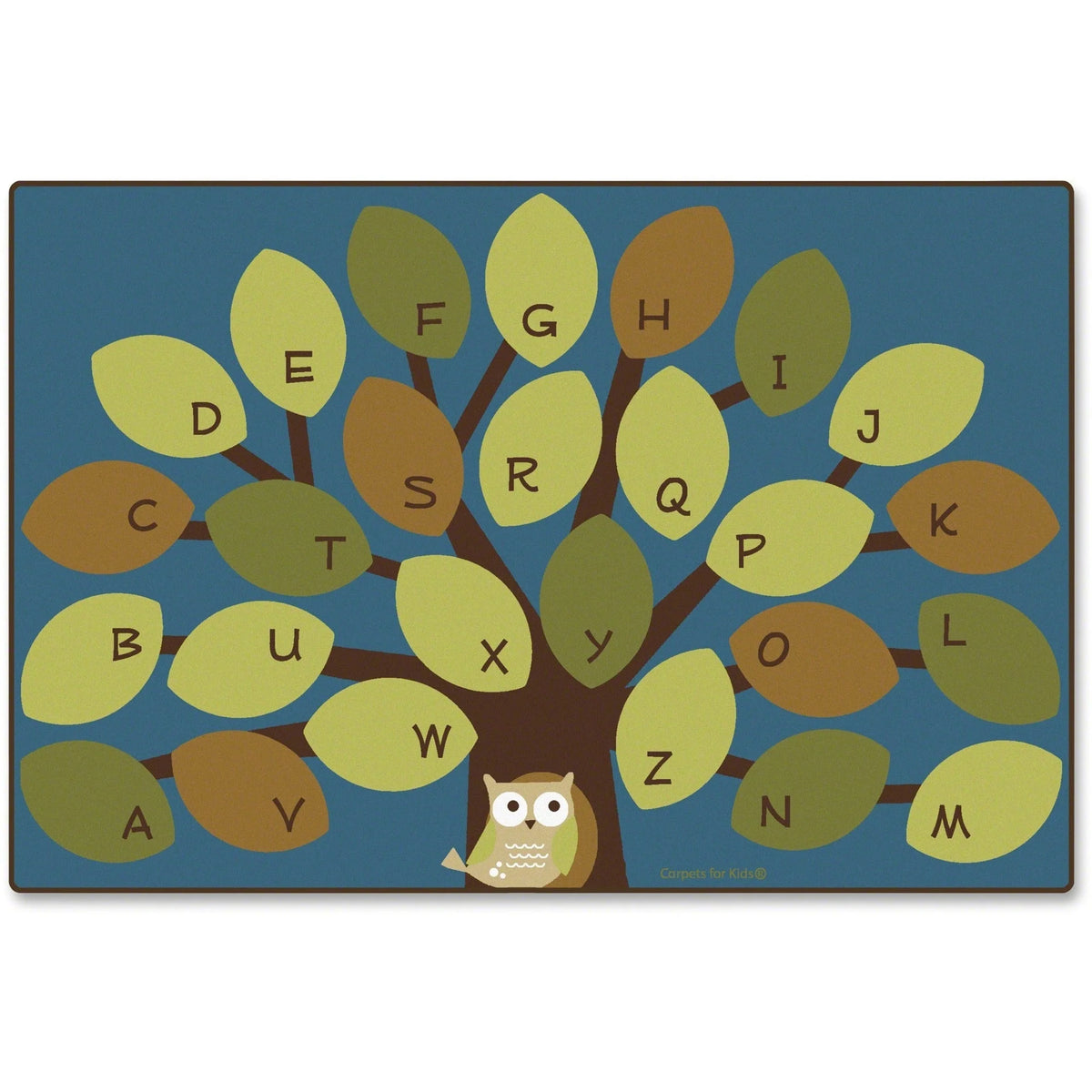 Carpets for Kids® Premium Owl-phabet Tree Woodland Rug - Fun & Educational - Rugs Mats
