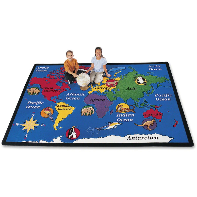 Carpets for Kids® Premium World Explorer Geography Area Rug - Educational Learning - Rugs & Mats