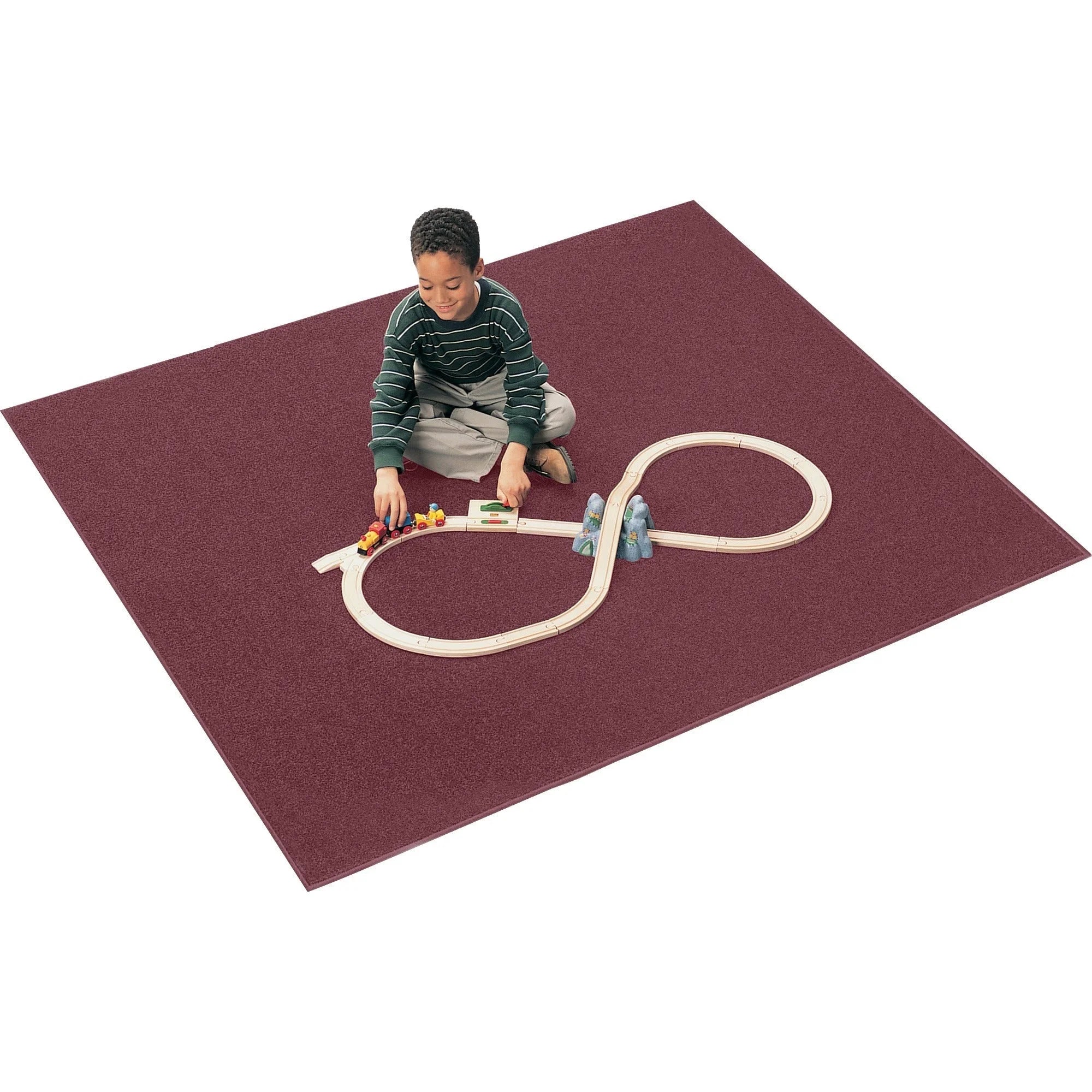 Carpets for Kids® Solid Color Mt. St. Helens 6’x9’ Rug - Cranberry Kids - Rugs & Mats