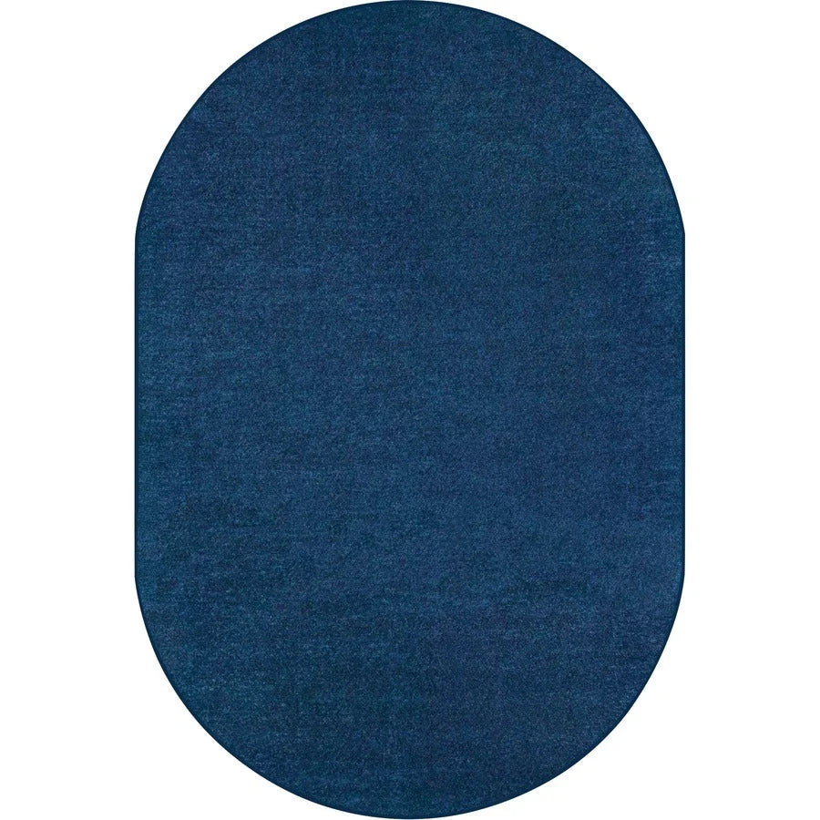 Carpets for Kids® Solid Color Mt. St. Helens Oval Rug - Blueberry Nylon Yarn - Rugs & Mats