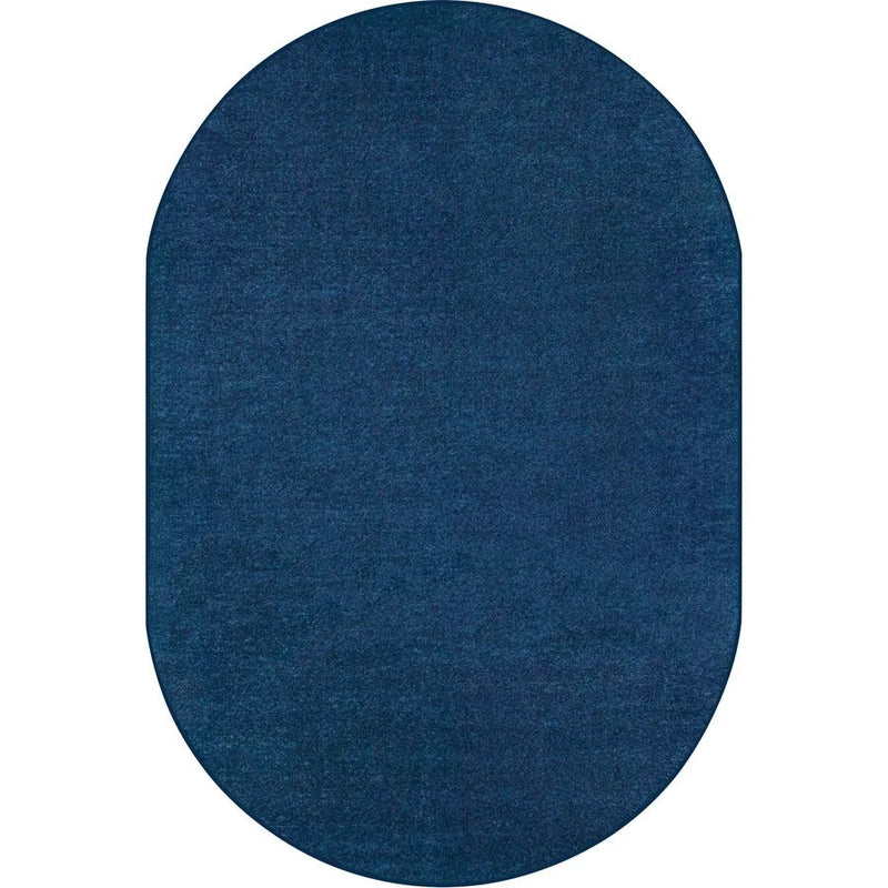 Carpets for Kids® Solid Color Mt. St. Helens Oval Rug - Blueberry Nylon Yarn - Rugs & Mats