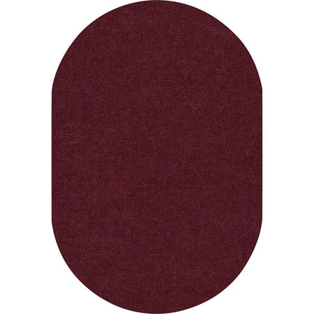 Carpets for Kids® Solid Color Mt. St. Helens Oval Rug - Cranberry Nylon - Rugs & Mats