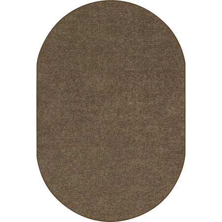 Carpets for Kids® Solid Color Mt. St. Helens Oval Rug - Mocha Nylon - Rugs & Mats