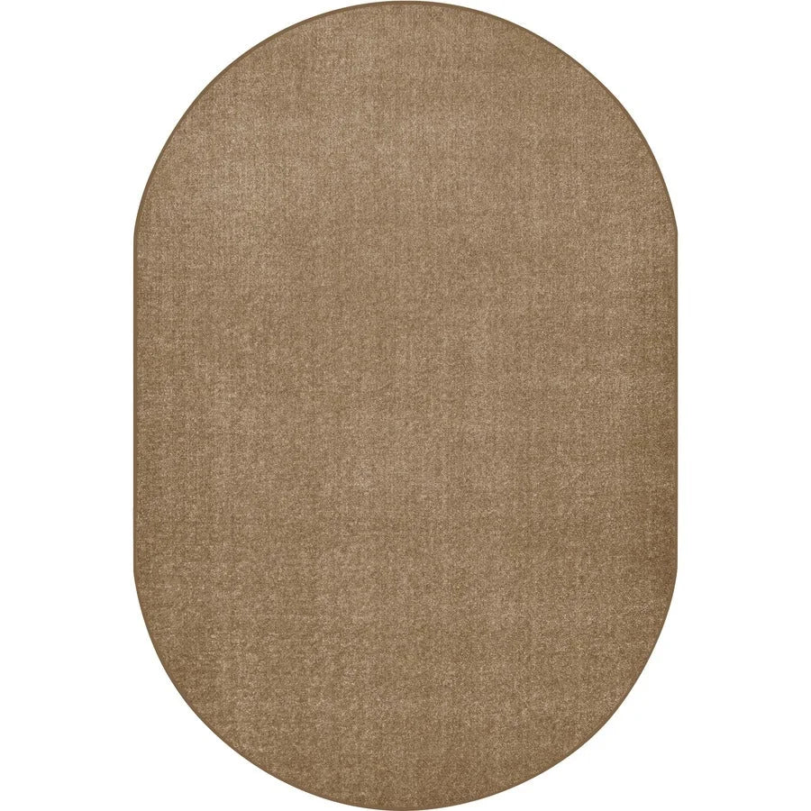 Carpets for Kids® Solid Color Mt. St. Helens Oval Rug - Sahara Nylon Yarn - Rugs & Mats