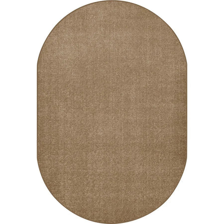 Carpets for Kids® Solid Color Mt. St. Helens Oval Rug - Tan Nylon - Rugs & Mats