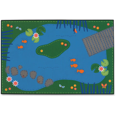 Carpets for Kids® Tranquil Pond Rug - 12 ft x 96’’ - Assorted Colors - Rugs & Mats