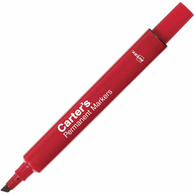 Carter’s Permanent Markers: Large Desk-Style Chisel Point - Red Ink - Markers & Dry-Erase