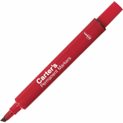 Carter’s Permanent Markers: Large Desk-Style Chisel Point - Red Ink - Markers & Dry-Erase