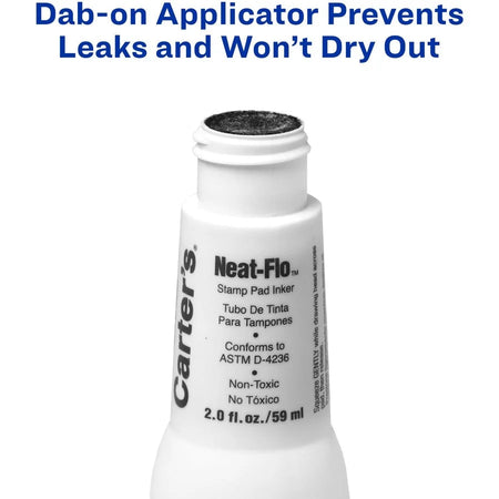 Carter’s® Neat-Flo Stamp Pad Ink Refill - Black - 2 fl oz - & Refills