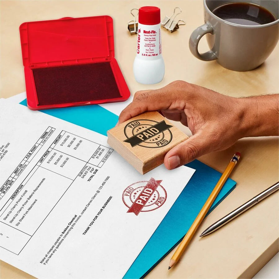 Carter’s Stamp Pad Inker: Red Ink 2 fl oz - 1 Each - & Refills