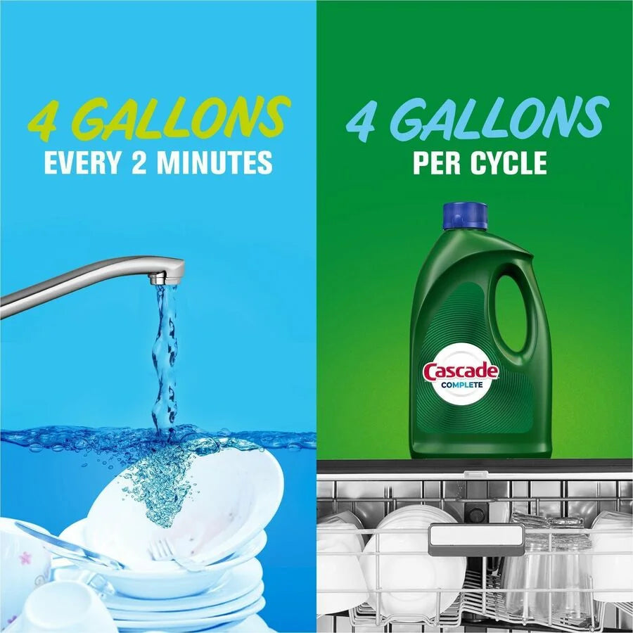 Cascade Complete Gel Dishwasher Detergent - Fresh Scent - 120 fl oz - Easy to Use - Dish/Dishwasher Detergents