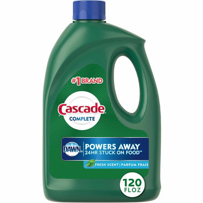 Cascade Complete Gel Dishwasher Detergent - Fresh Scent - 120 fl oz - Easy to Use - Dish/Dishwasher Detergents