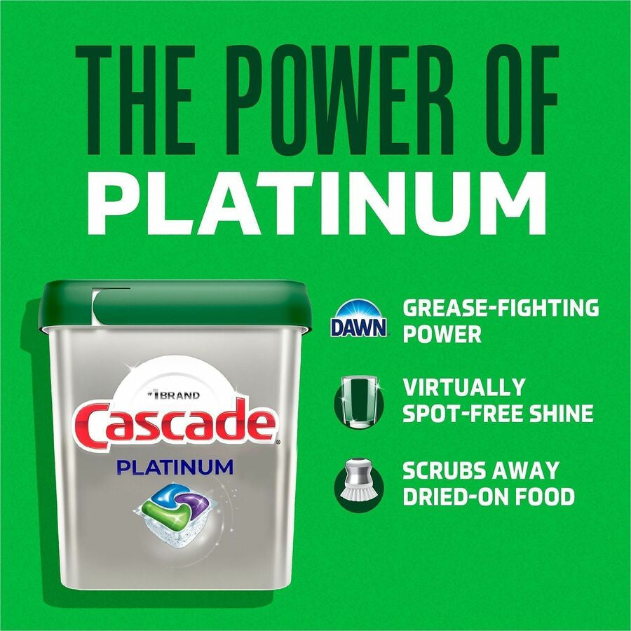 Cascade Platinum ActionPacs: Glassware & Dish Dishwasher Pods - 26 Count - Dish/Dishwasher Detergents