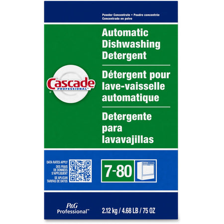 Cascade Professional Dishwasher Detergent Powder - Fresh Scent - 75 oz - Phosphate-free - 7/Carton - Dish/Dishwasher