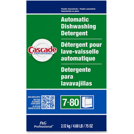 Cascade Professional Dishwasher Detergent Powder - Fresh Scent - 75 oz - Phosphate-free - 7/Carton - Dish/Dishwasher