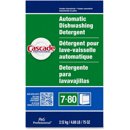 Cascade Professional Dishwasher Detergent Powder - Fresh Scent - 75 oz - Phosphate-free - 7/Carton - Dish/Dishwasher