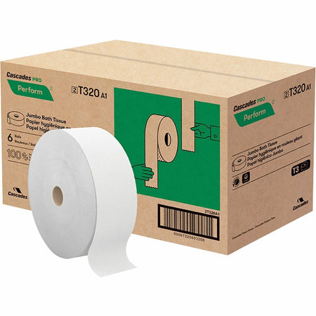 Cascades PRO Perform Jumbo Toilet Paper: 2 Ply White - 1250 ft Length - Bathroom Tissue