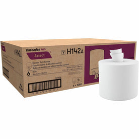 Cascades PRO Select Centerpull Hand Towels: 1-Ply 1080 Sheets White Fiber - Paper Towels