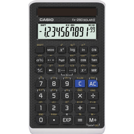 Casio FX 260 SOLAR II Scientific Calculator: 144 Functions Easy-to-read Display - Calculators