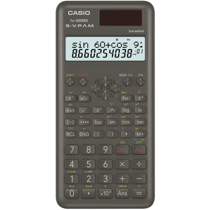 Casio fx-300MS PLUS 2 Teacher Pack: Large Display Dual Power Hard Case - Calculators