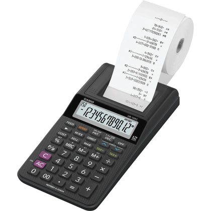 Casio HR-10RC Printing Calculator: Portable 12-Digit Battery-Powered Device - Calculators