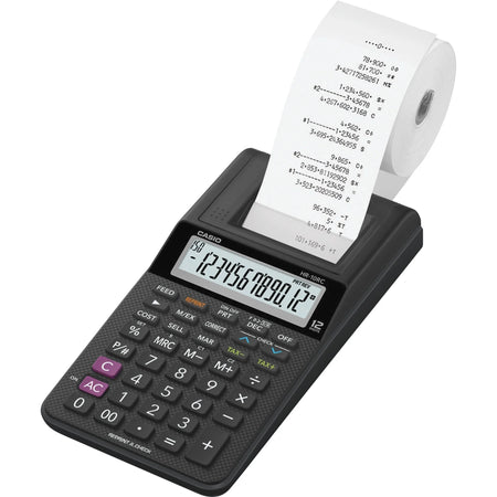 Casio HR-10RC Printing Calculator: Portable 12-Digit Battery-Powered Device - Calculators