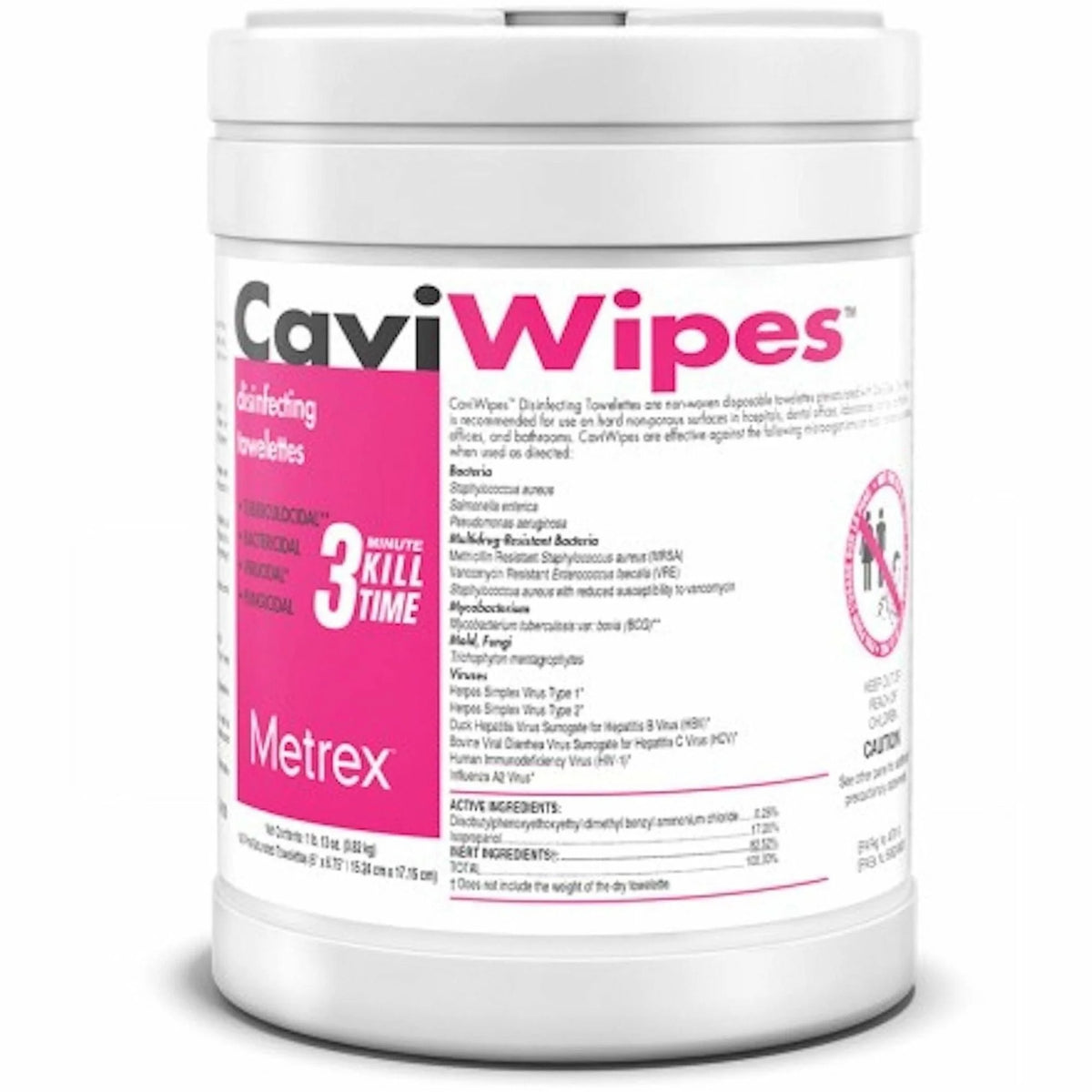 CaviWipes Canister: Disinfectant Wipes - Bleach-free Fragrance-free - 160 Count - Cleaning