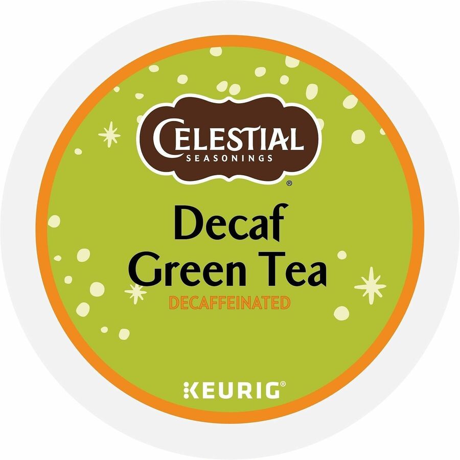 Celestial Seasonings® Decaf Green Tea K-Cup - Compatible with Keurig Brewer - 24 / Box
