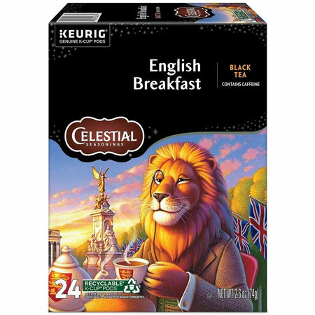 Celestial Seasonings® English Breakfast Black Tea K-Cup - Compatible with Keurig Brewer - 24 / Box
