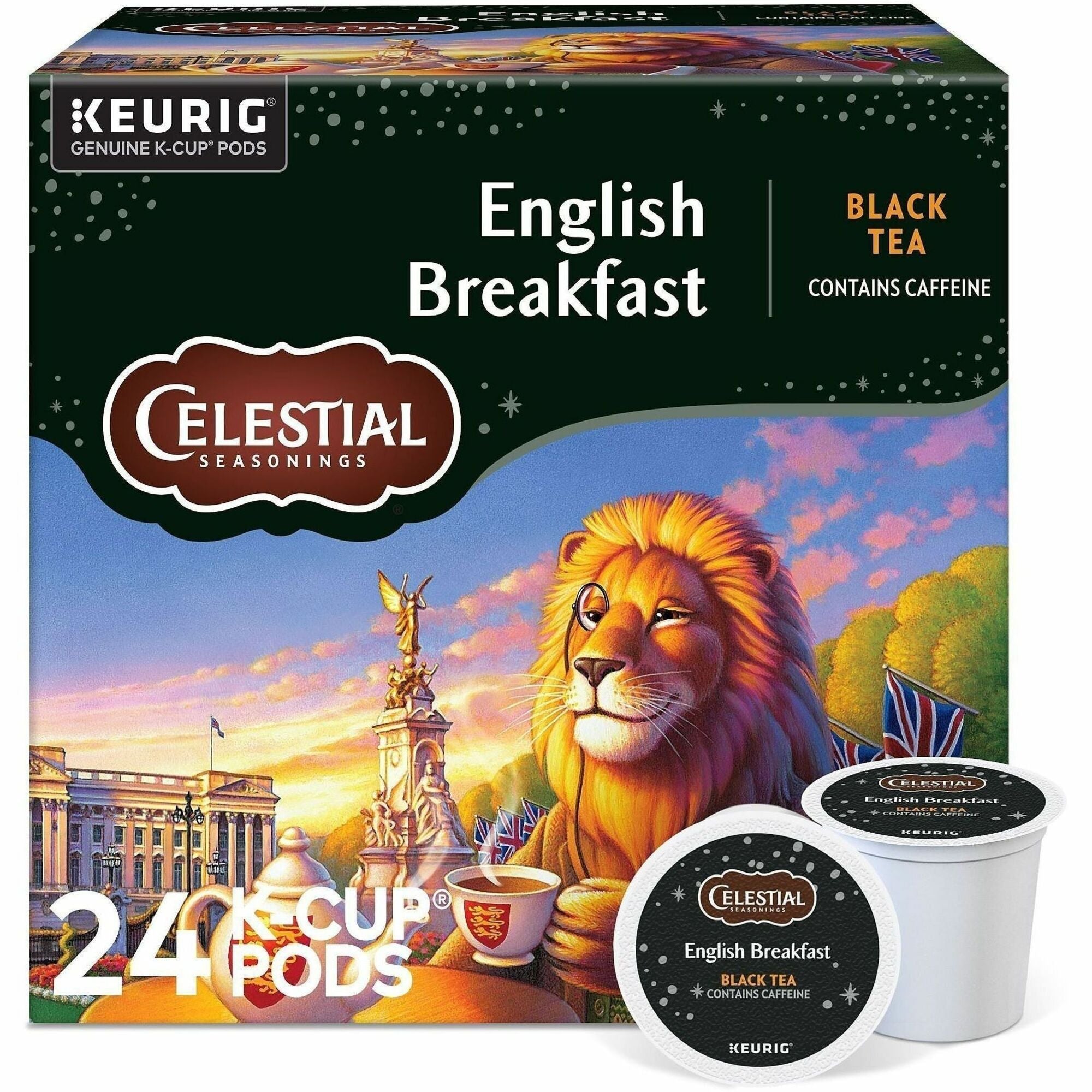 Celestial Seasonings® English Breakfast Black Tea K-Cup - Compatible with Keurig Brewer - 24 / Box
