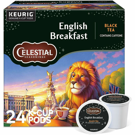 Celestial Seasonings® English Breakfast Black Tea K-Cup - Compatible with Keurig Brewer - 24 / Box