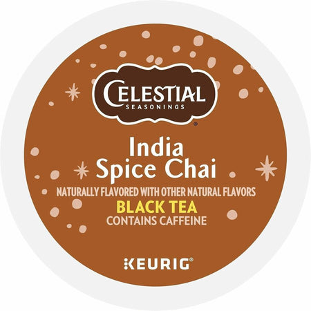 Celestial Seasonings® India Spice Chai - Compatible with Keurig Brewer - 24 / Box - Tea