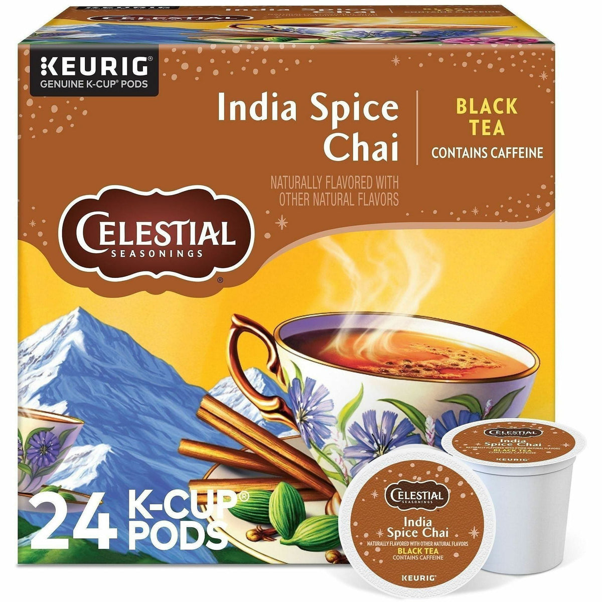 Celestial Seasonings® India Spice Chai - Compatible with Keurig Brewer - 24 / Box - Tea