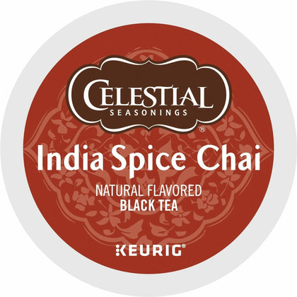 Celestial Seasonings® India Spice Chai K-Cups - Authentic Flavor - 24 Count - Tea
