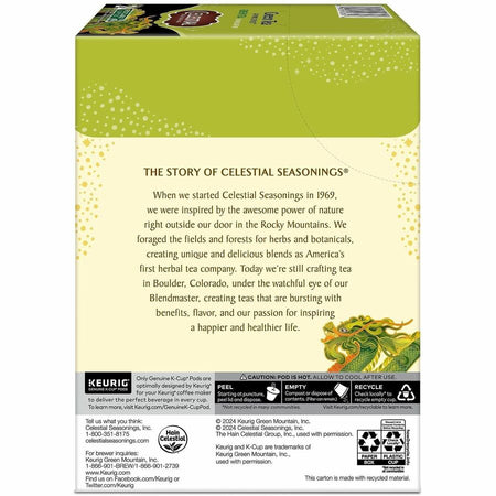 Celestial Seasonings® Natural Antioxidant Green Tea K-Cup - Compatible with Keurig Brewer - 24 / Box