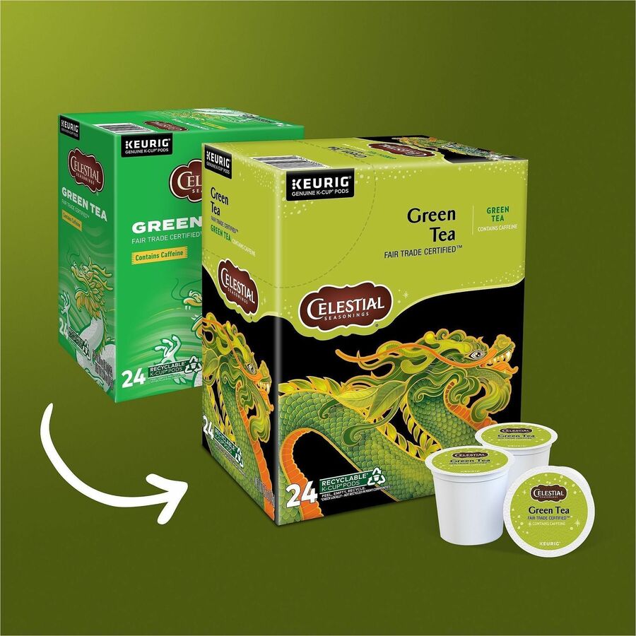 Celestial Seasonings® Natural Antioxidant Green Tea K-Cup - Compatible with Keurig Brewer - 24 / Box