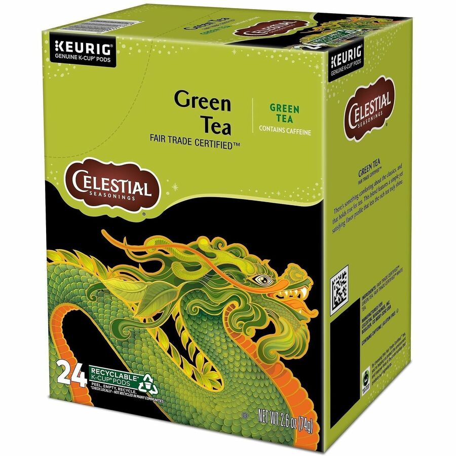 Celestial Seasonings® Natural Antioxidant Green Tea K-Cup - Compatible with Keurig Brewer - 24 / Box