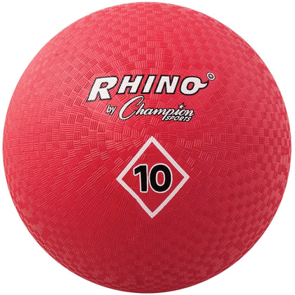 Champion Sports 10’’ Nylon Playground Ball in Red - 1 Each - Equipment
