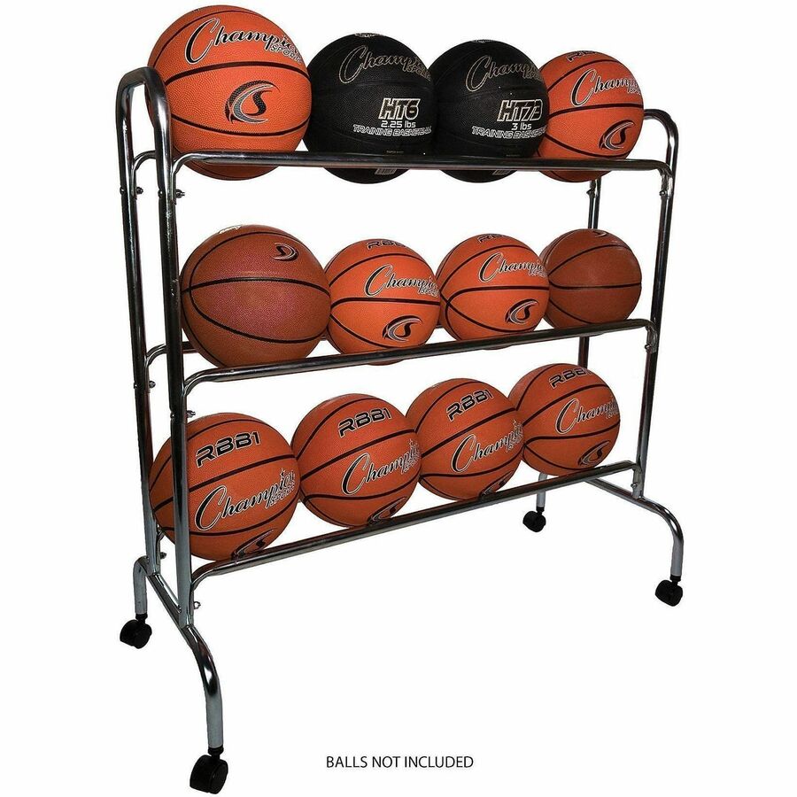 Champion Sports 12 Ball Powder-Coated Ball Cart - Alternate-Image2