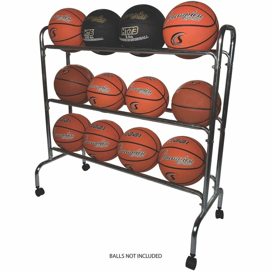 Champion Sports 12 Ball Powder-Coated Ball Cart - Alternate-Image4