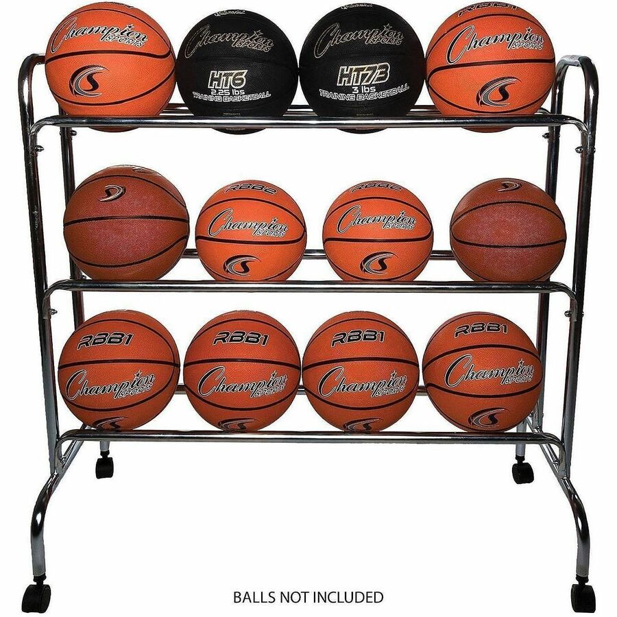 Champion Sports 12 Ball Powder-Coated Ball Cart - Alternate-Image6