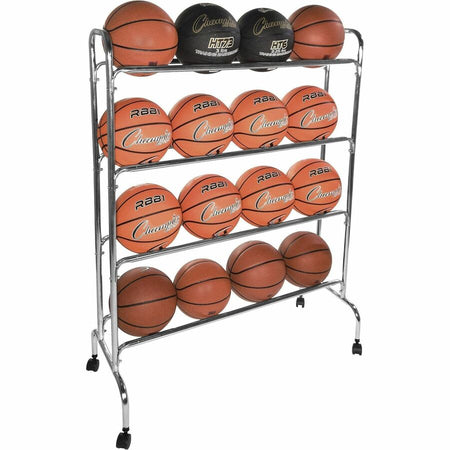 Champion Sports 16 Ball Powder-Coated Ball Cart - Right