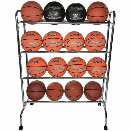 Champion Sports 16 Ball Powder-Coated Ball Cart - 1500