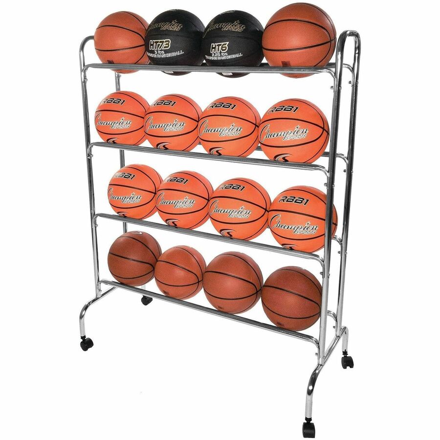 Champion Sports 16 Ball Powder-Coated Ball Cart - Alternate-Image3